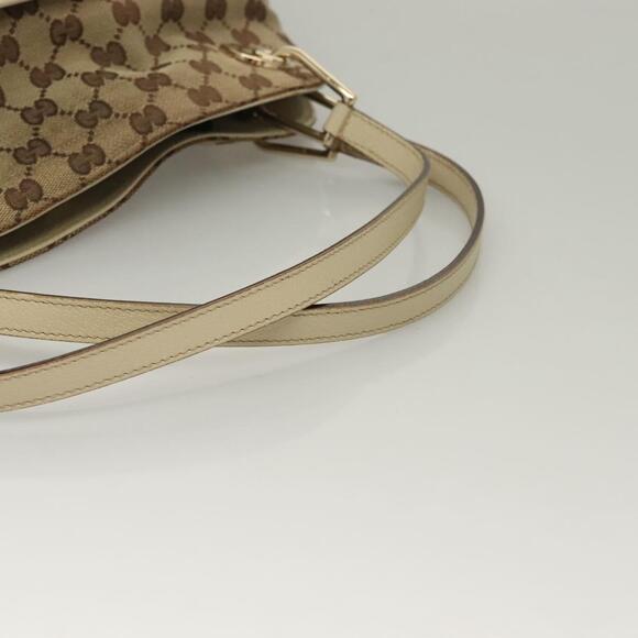 GUCCI GG Canvas Shoulder Bag Beige Gold - Picture 7 of 16